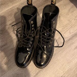 Dr. Martens patent black leather  Combat Boots